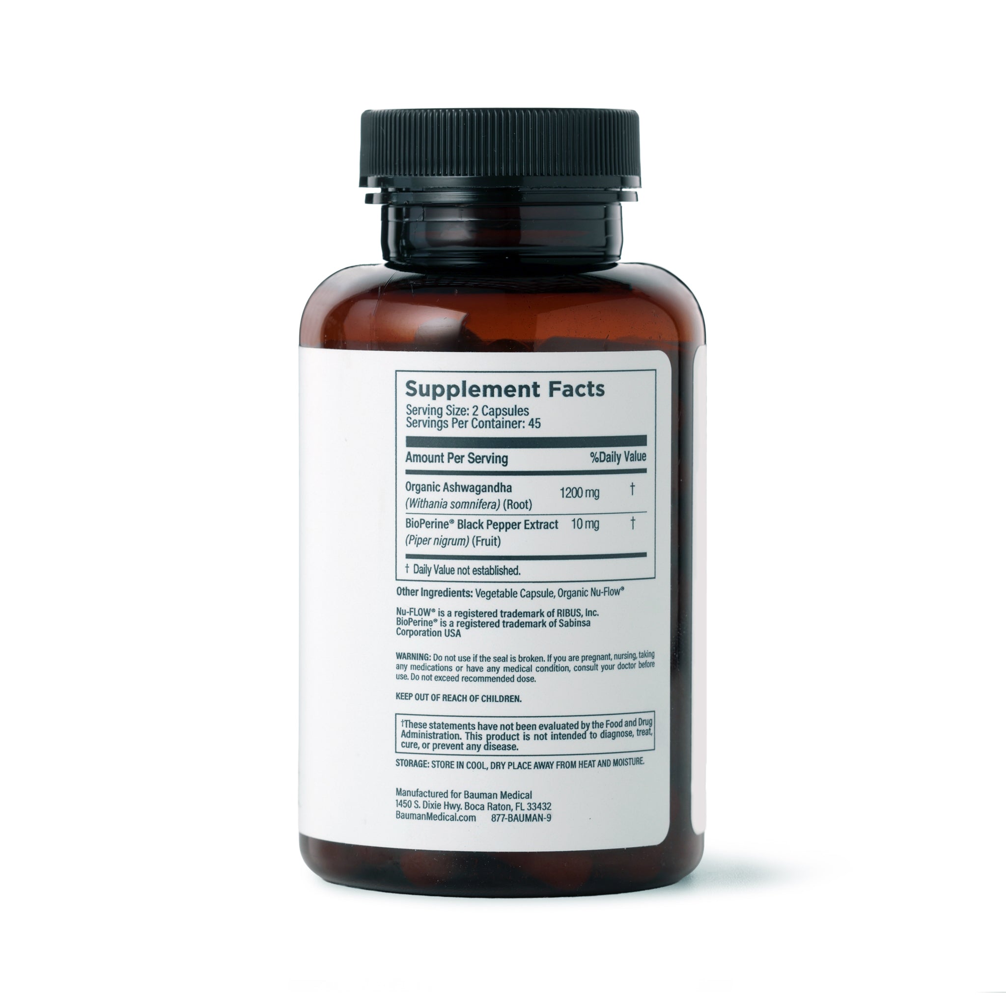 Ashwagandha Organic Adaptogen - 90 Capsules