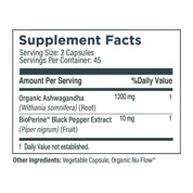 Ashwagandha Organic Adaptogen - 90 Capsules
