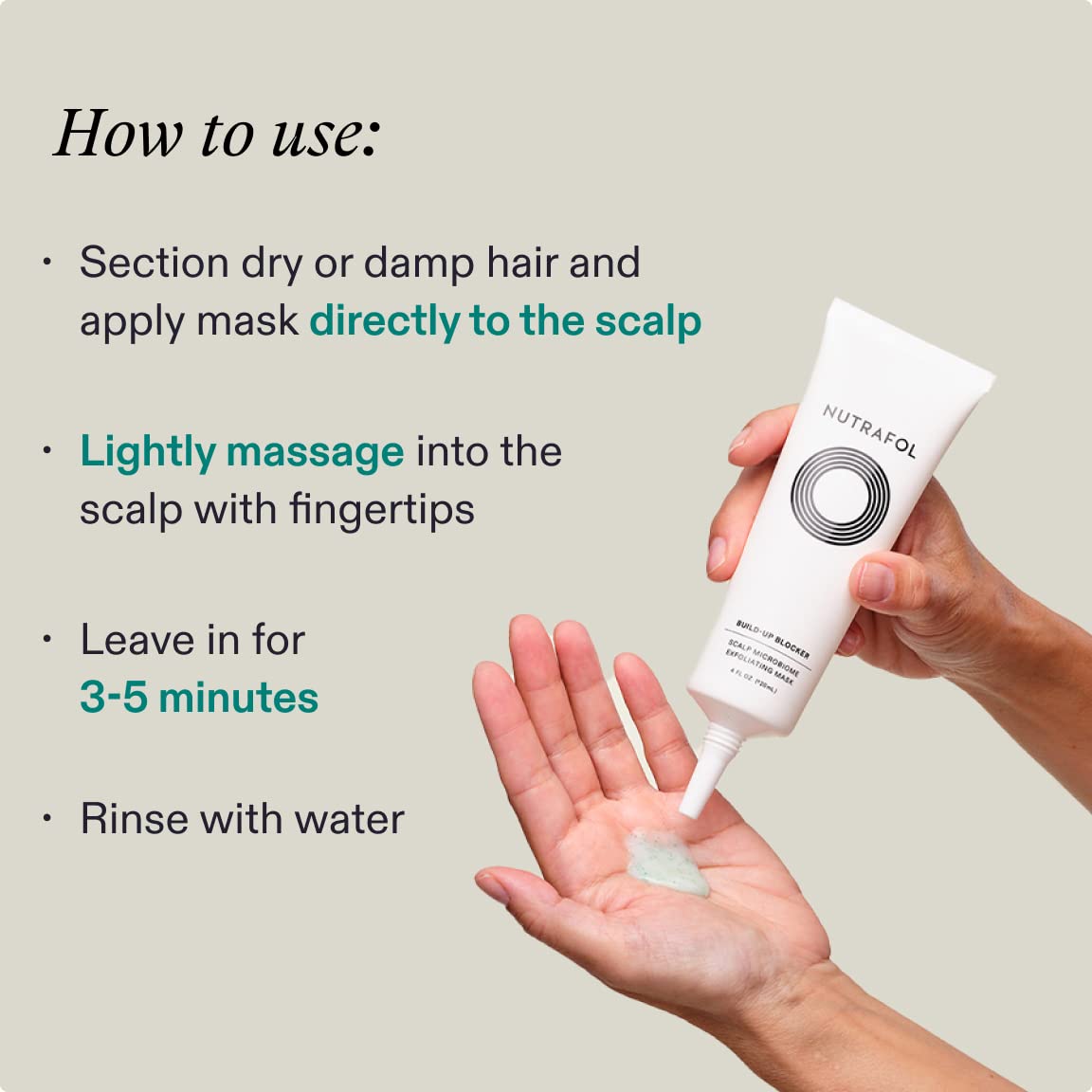 Nutrafol Build-Up Blocker Scalp Microbiome Exfoliating Mask